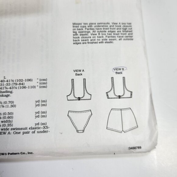Kwik Sew Bathing Suit Patterns 2332 Two-Piece Boy Shorts or Hi Cut - Picture 7 of 8